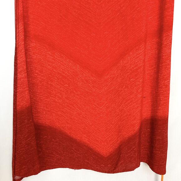 K.C. Spencer Dress Sz 12 Red Orange‎ Short Sleeves 100% Rayon *With Flaws* - Picture 4 of 12